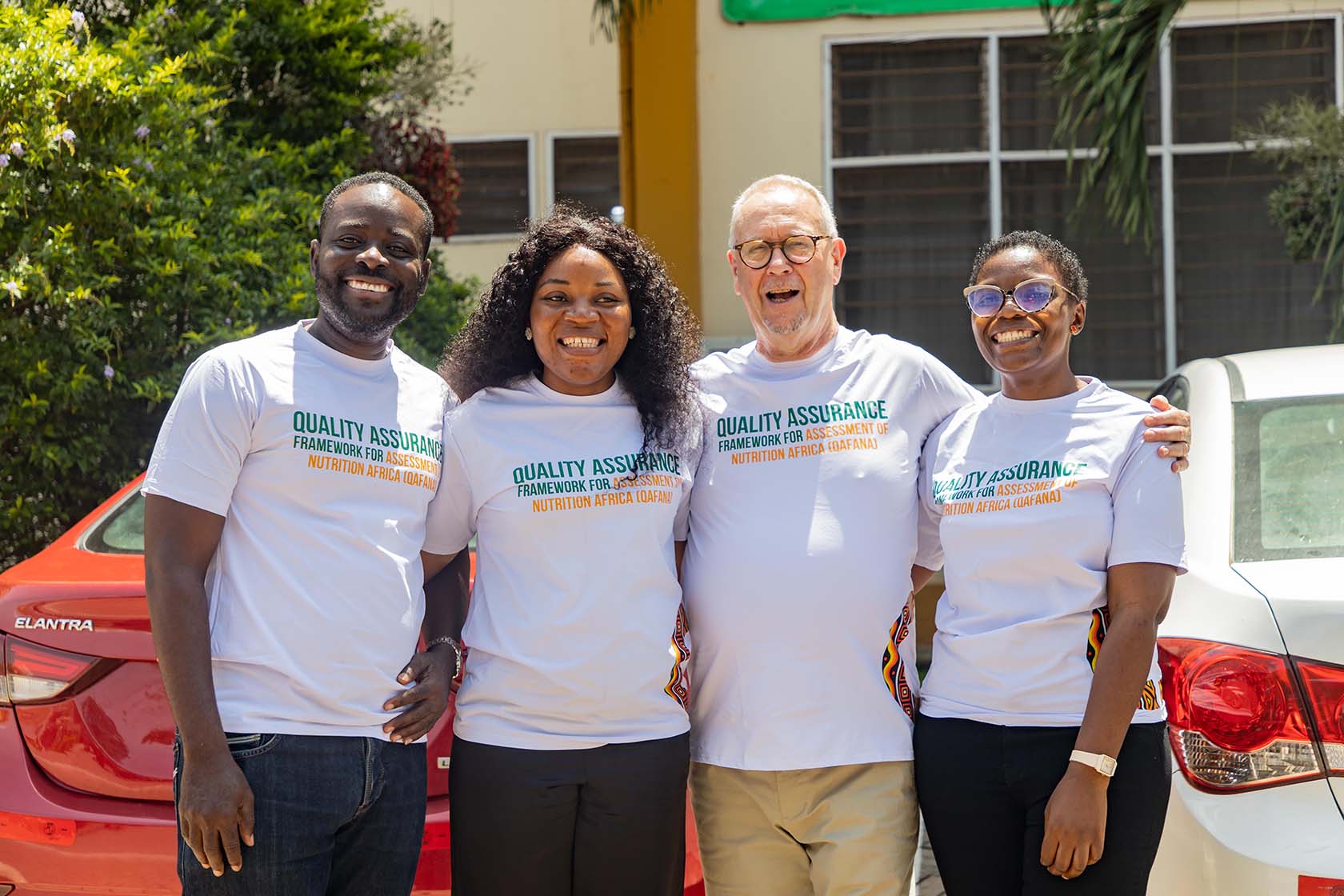 CVG Staff members engage with Prof Steve Wootton in Ghana for the QAFANA Training